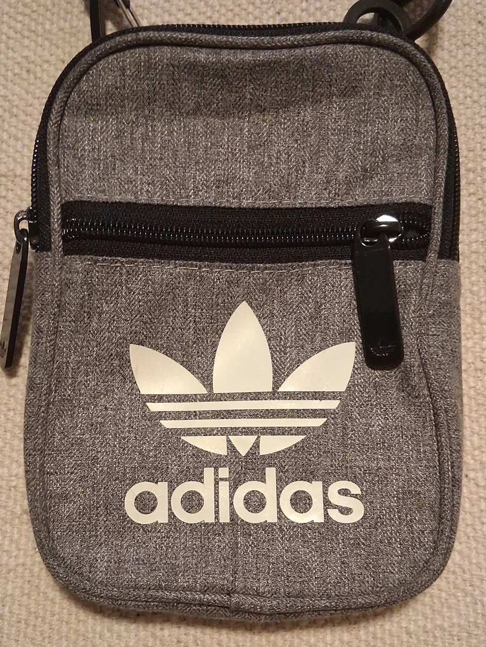 NWOT Adidas Grey Crossbody Bag with Logo
